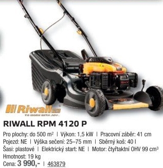 Rotační benzinová sekačka Riwall RPM 4120 P