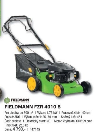 Benzínová sekačka s pojezdem Fieldmann FZR 4010-B