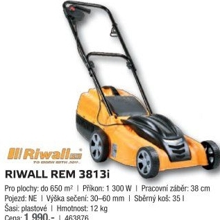 Elektrická sekačka Riwall REM 3813i