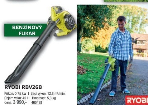 Vysavač na listí motorový RBV26B Ryobi