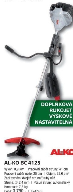 Benzínová motorová kosa AL-KO BC 4125 II-S Comfort