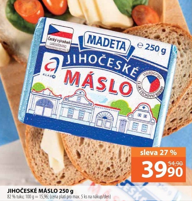 Máslo Jihočeské Madeta