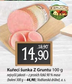 Šunka kuřecí prsní nejvyšší jakosti Z Gruntu