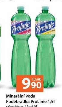 Ochucená voda Poděbradka Prolinie