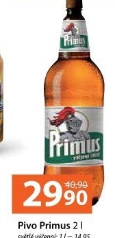 Pivo světlé výčepní 10° Primus