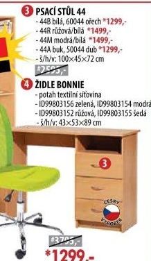 Psací stůl 44 bílá