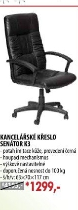 Kancelářské křeslo SENÁTOR K3