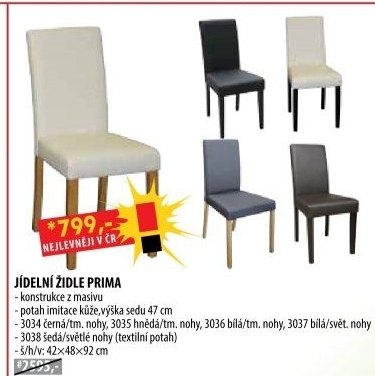 Židle PRIMA černá 3034