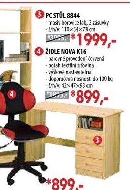 PC stůl 8844 lakovaný