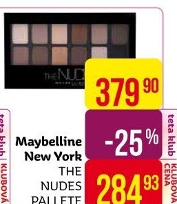 Paletka očních stínů The Nudes Maybelline