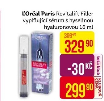 Sérum pleťové proti vráskám Revitalift Filler L'