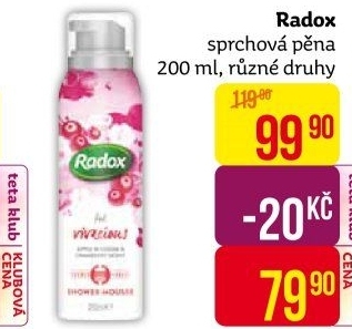 Sprchová pěna Radox
