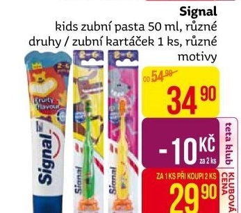 Pasta na zuby dětská Signal