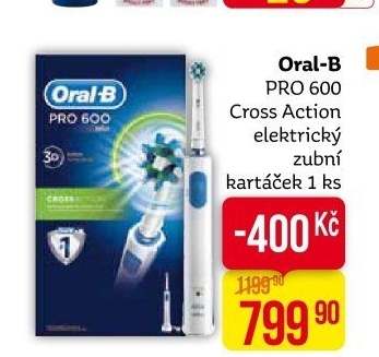 Elektrický kartáček Oral-B Pro 600 Cross Action