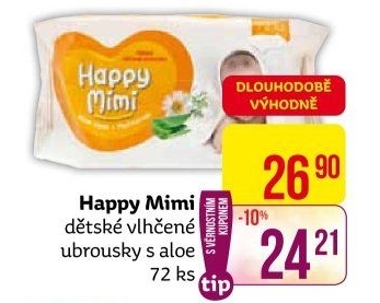 Vlhčené ubrousky dětské Happy Mimi