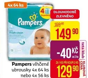 Vlhčené ubrousky dětské Pampers