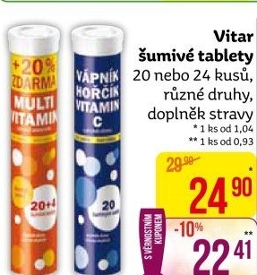 Šumivé tablety Vitar
