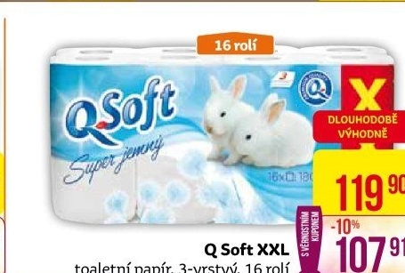 Toaletní papír 3vrstvý Q Soft