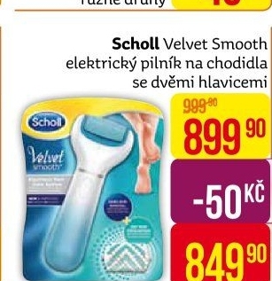 Pilník elektrický na chodidla Velvet smooth Scholl