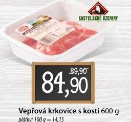 Vepřová krkovice s kostí Kostelecké uzeniny