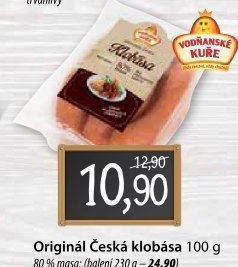 Česká klobása original Vodňanské kuře