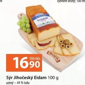 Sýr Eidam uzený 44% Jihočeský Madeta