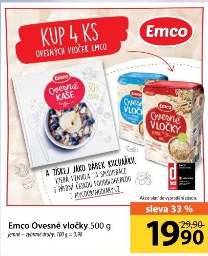 Ovesné vločky jemné Emco