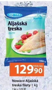 Aljašská treska filety mražená Nowaco
