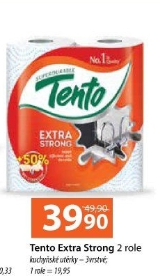 Utěrky kuchyňské 3vrstvé Extra Strong Tento