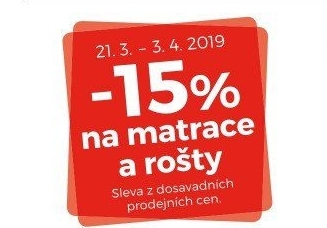 -15% na matrace a rošty