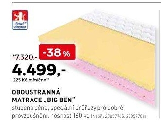 Oboustranná matrace Big Ben