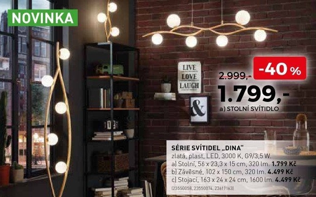 Série svítidel Dina