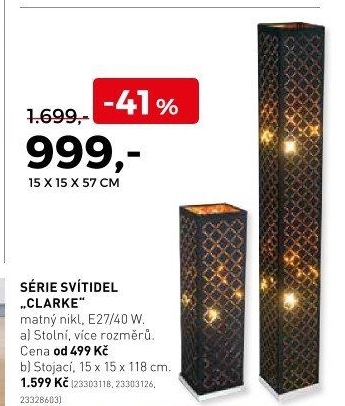 Série svítidel Clarke