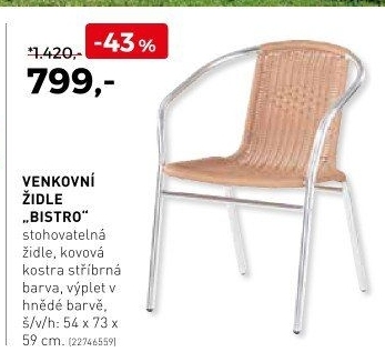 Venkovní židle Bistro-22746559