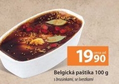 Belgická paštika s brusinkami