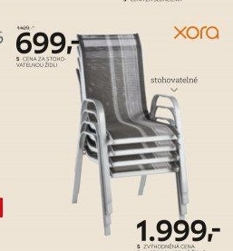 ZAHRADNÍ STOHOVATELNÁ ŽIDLE