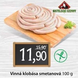 Vinná klobása smetanová Kostelecké uzeniny