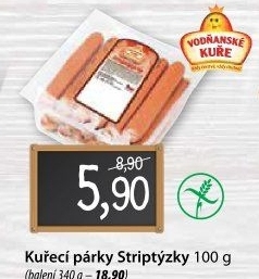Párky kuřecí striptýzky Vodňanské kuře