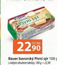Sýr Bavorský pivní se sníženým obsahem laktózy Bauer