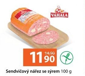 Nářez sendvičový se sýrem Váhala