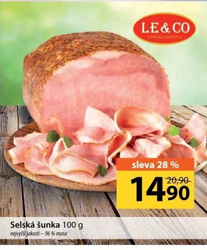 Šunka selská nejvyšší jakosti LE&amp