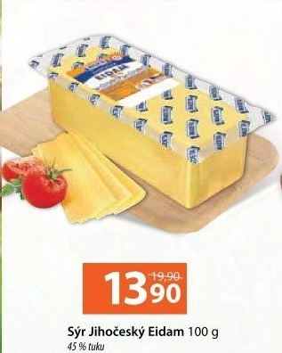 Sýr Eidam Jihočeský 45% Madeta