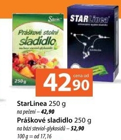 Práškové sladidlo na pečení Starlinea Fan