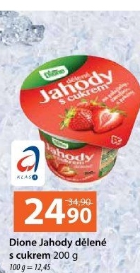 Zmrzlina jahody dělené s cukrem Dione