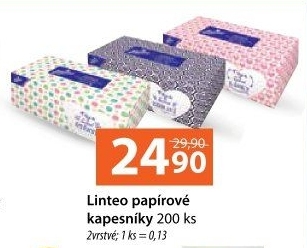 Papírové kapesníčky 2vrstvé Linteo - box