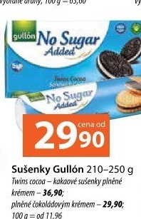 Sušenky bez cukru plněné Gullón