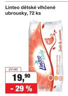 Vlhčené ubrousky dětské Linteo Baby