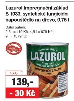 LAZUROL IMPREGNAČNÍ ZÁKLAD