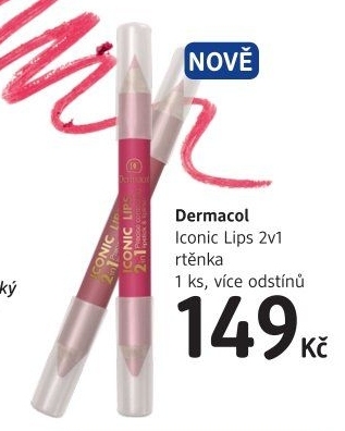Rtěnka v tužce Iconic Lips 2v1 Dermacol