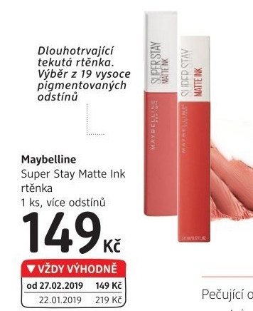 Tekutá rtěnka Superstay Matte Ink Maybelline